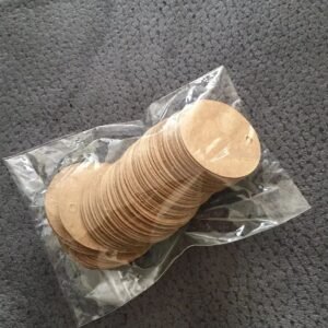 Blank Hangtags Kraft Card Round 2.5 inches 100pcs Packet