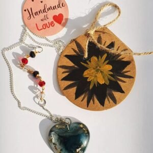 "Handmade With Love" Stickers Pink Round 100PCS