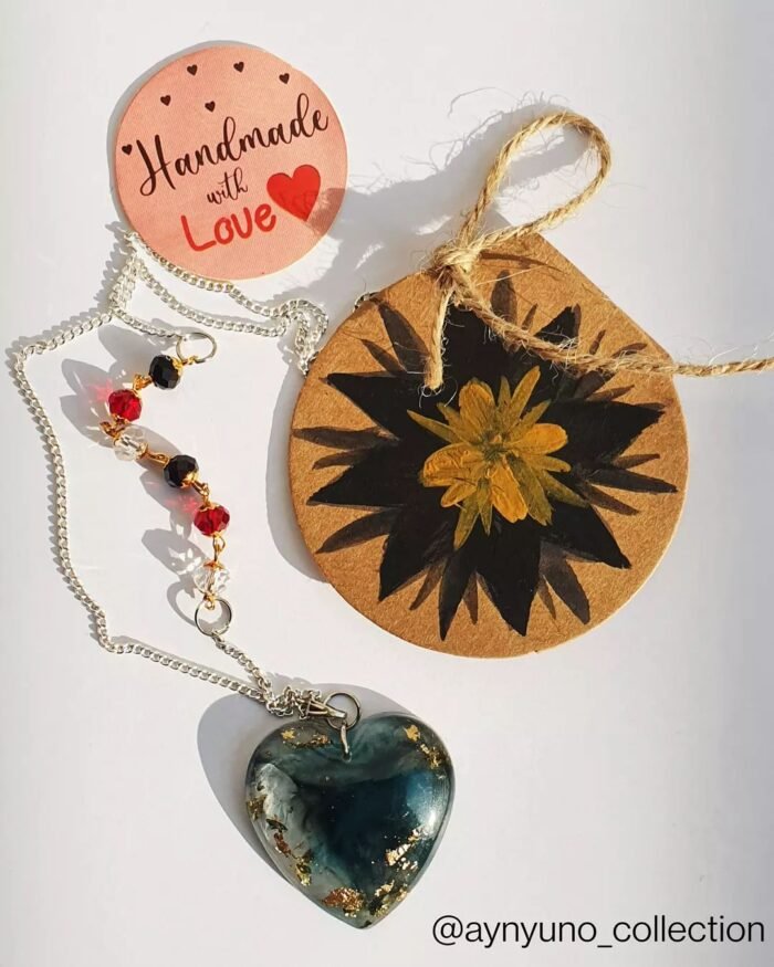 "Handmade With Love" Stickers Pink Round 100PCS - Image 3