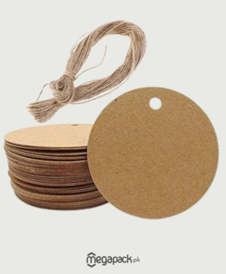 Blank Hangtags Kraft Card Round