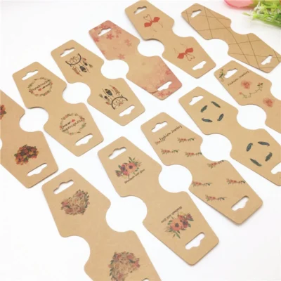 Necklace Jewelry Display Cards 300GSM Kraft