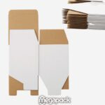 White Corrugated Boxes Packaging 4" LX4 WX4 H, Small Moving Boxs Square Kraft Mailing Boxs Mailers for Shipping and Small Items,Gift Boxes