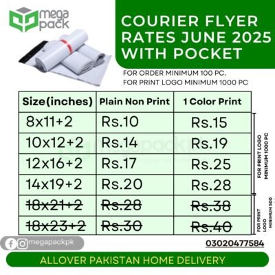 Standard Courier Flyer Sizes 8x11 10x12 12x16 Pakistan