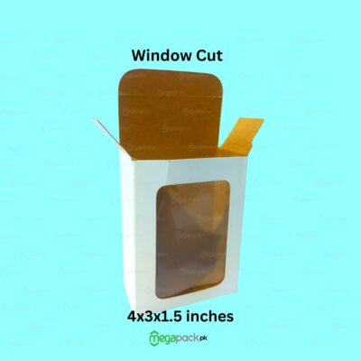 4x3x1.5 megapack window straight end tuck box