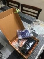 e commerce shipping box 9x9x2" inches, mailer style, cloth box extra medium photo by @beadedbagsby_zish