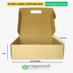 kraft shipping box large (16.5x12x5 inches) for e commerce mailer