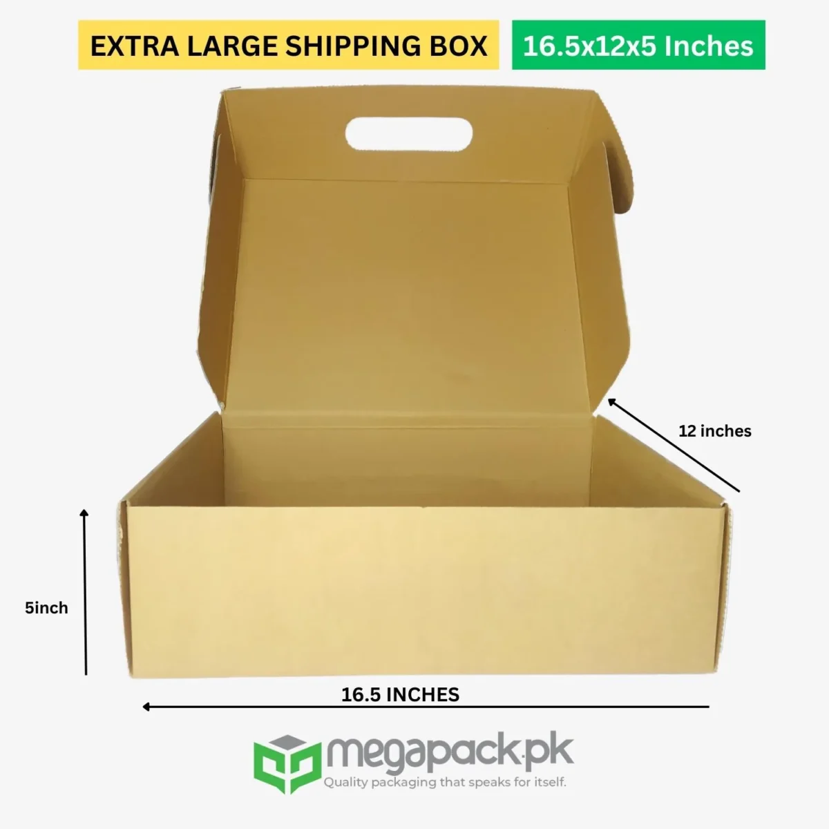 Large (16.5x12x5 inches) Kraft Shipping Boxes for E-Commerce and Individuals – Pakistan kraft shipping box large (16.5x12x5 inches) for e commerce mailer