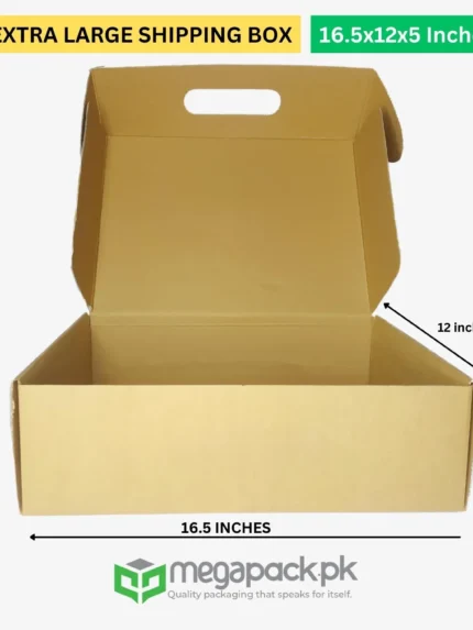 kraft shipping box large (16.5x12x5 inches) for e commerce mailer