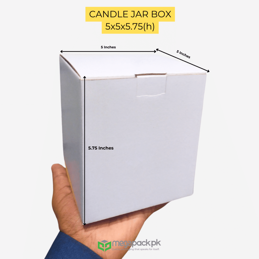 5x5x5.75 Inch Corrugated Boxes | Perfect for Candles Jar & More 5x5x5.75 Inch Corrugated Boxes | Perfect for Candles Jar & More