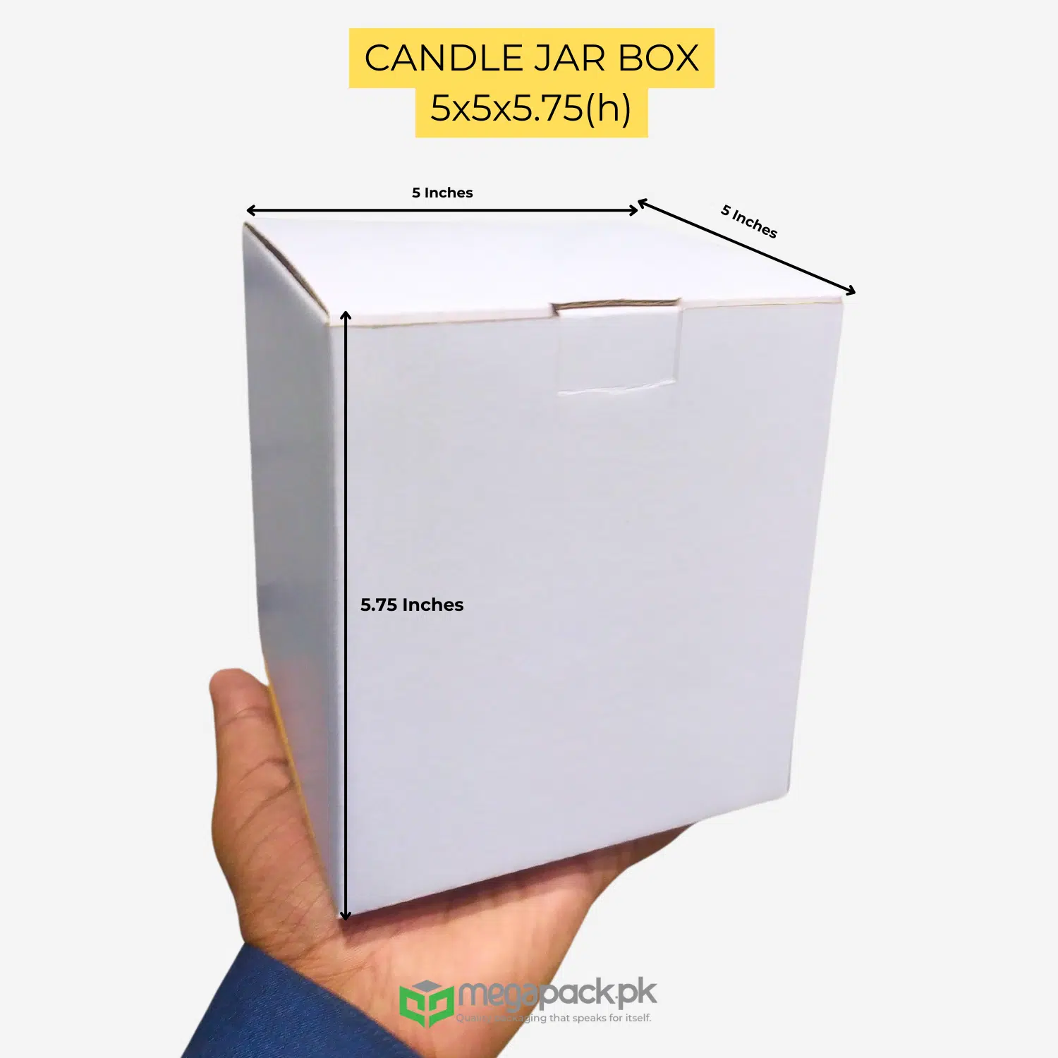 5x5x5.75 Inch Corrugated Boxes | Perfect for Candles Jar & More