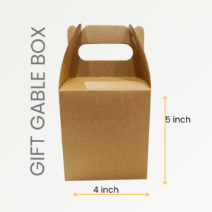 auto draft Kraft Gable Gift Boxes with Handles 4x3.75x5 Inches