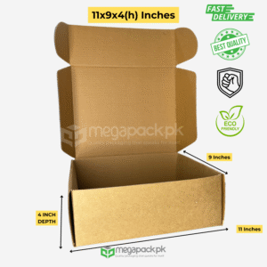 11x9x4 Inch Ecommerce Box – 3 Ply Hard Corrugated Packaging (Guaranteed Quality)