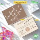 Customized Thank You Card with Logo for Instagram and Shopify Sellers in Pakistan