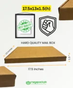 MegaPack Hard Quality 17.5x13x1.5 Brown Mailer Box Best for A3 Frame, Acrylic, Resin