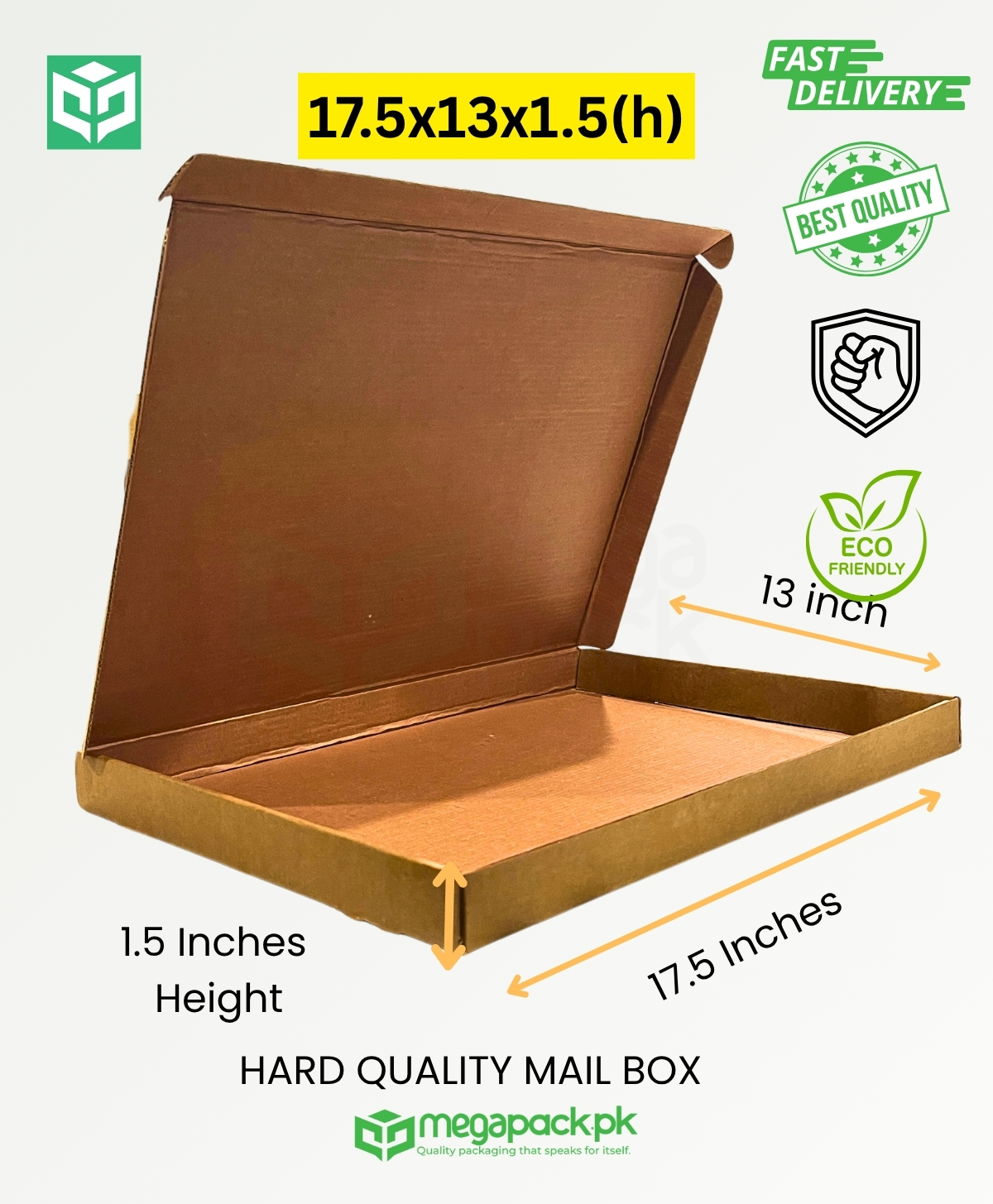 17.5x13x1.5 ecommerce mailer box MegaPack Hard Quality 17.5x13x1.5 Brown Mailer Box Best for A3 Frame, Acrylic, Resin