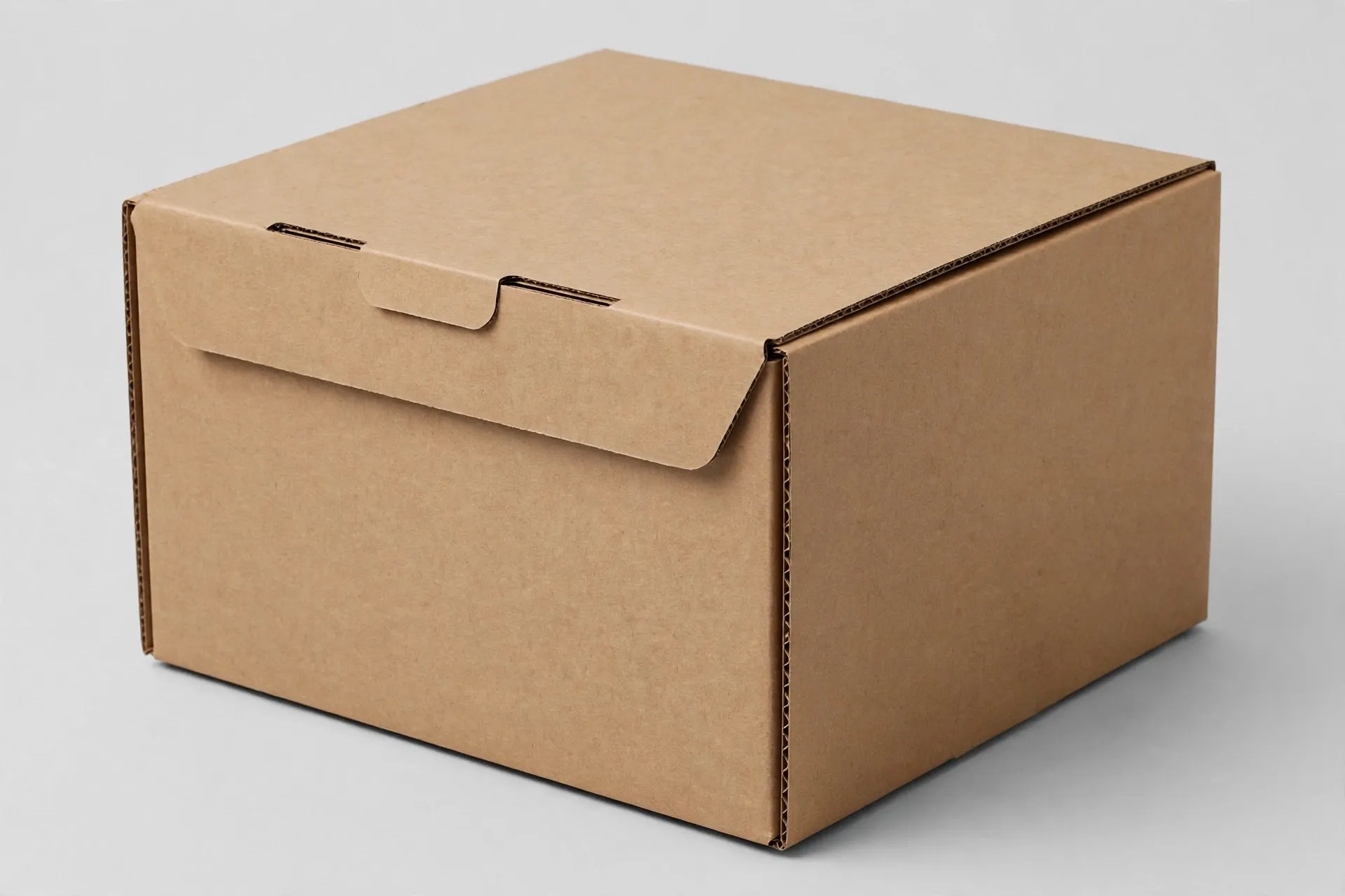 heavy duty mailer box 10x8x3 3 Heavy duty mailer box 10 x 8 x 3.3 inches kraft brown on plain background