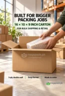 16x10x9 Inches Compact Shipping Box 5-Ply Double Wall - custom packaging by MegaPack Pakistan