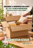 18x18x14 Inches Ration Ramzan Box 5-Ply Heavy Duty - custom packaging by MegaPack Pakistan