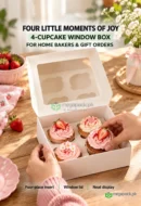 4pc Cupcake Box - custom packaging by MegaPack Pakistan