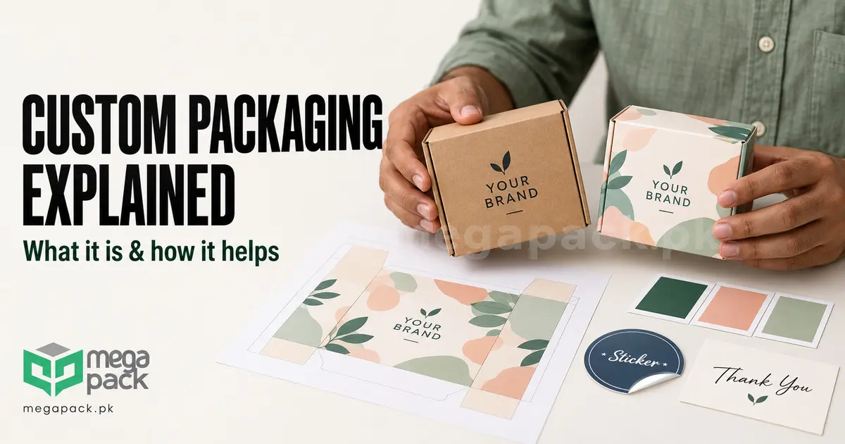 Custom packaging boxes explaining what custom packaging is and how it benefits businesses
