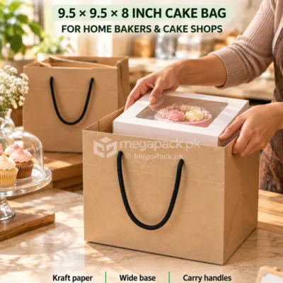 Cake Bags 1 Pound Strong Kraft Paper Bags - custom packaging by MegaPack Pakistan