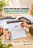 Courier Flyer Bags For Parcel Packing With Pocket (Poly) - custom packaging by MegaPack Pakistan
