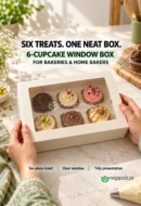 Cupcake Box 6pc - custom packaging by MegaPack Pakistan