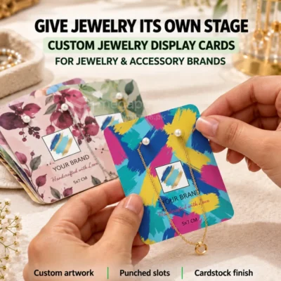 Custom Jewelry Display Cards Pakistan - custom packaging by MegaPack Pakistan