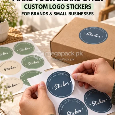 Custom Stickers Pakistan Logo Stickers Printing - custom packaging by MegaPack Pakistan