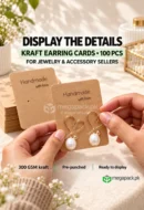 Earring Display Cards For Jewelry, Earrings, Necklaces, Bracelets - custom packaging by MegaPack Pakistan