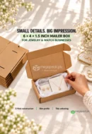 Small Mailer Box 6x4x1.5 for Jewelry & Watch Packaging - custom packaging by MegaPack Pakistan
