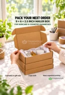 Ecommerce Mailer Box 9x6x2.5 Inches - custom packaging by MegaPack Pakistan