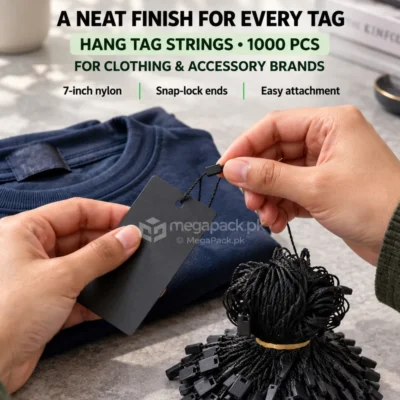 Hang Tag Strings Clothing Cords Paper Tags Seal Tag Dori Ropes - custom packaging by MegaPack Pakistan