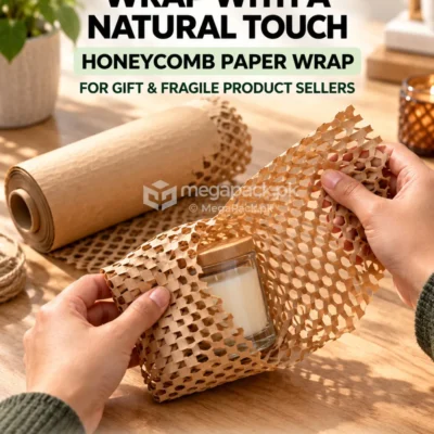 Honeycomb Paper Wrap, Plastic Bubble Wrap Alternative - custom packaging by MegaPack Pakistan