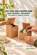 Kraft Display Boxes for Candles & Cosmetic Jars - custom packaging by MegaPack Pakistan