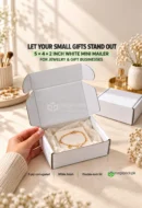 Mini White Mailer Box 5x4x2 Inches for Jewelry Shipping - custom packaging by MegaPack Pakistan