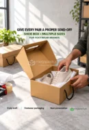 Shoe Packaging Box 3-Ply Brown Kraft (All Sizes) - custom packaging by MegaPack Pakistan