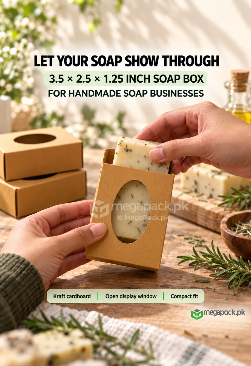 megapack soap box ugc Soap Box For Molds 3.5x2.5x1.25 Inches - custom packaging by MegaPack Pakistan