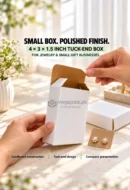 Straight Tuck End Box 4x3x1.5 Inches Cardboard Kraft - custom packaging by MegaPack Pakistan