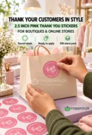 Thank You Sticker 2.5 Inches Pack-100pc - custom packaging by MegaPack Pakistan