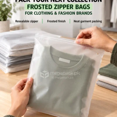Zip Lock Zipper Bags for Clothing and Suit Packing - custom packaging by MegaPack Pakistan